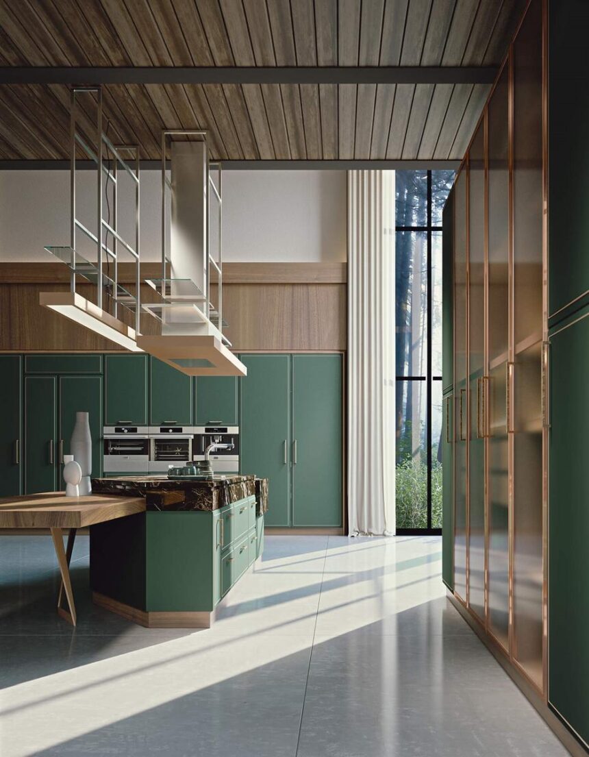 Essenza Supernatural Green And Copper кухня, Martini Interiors